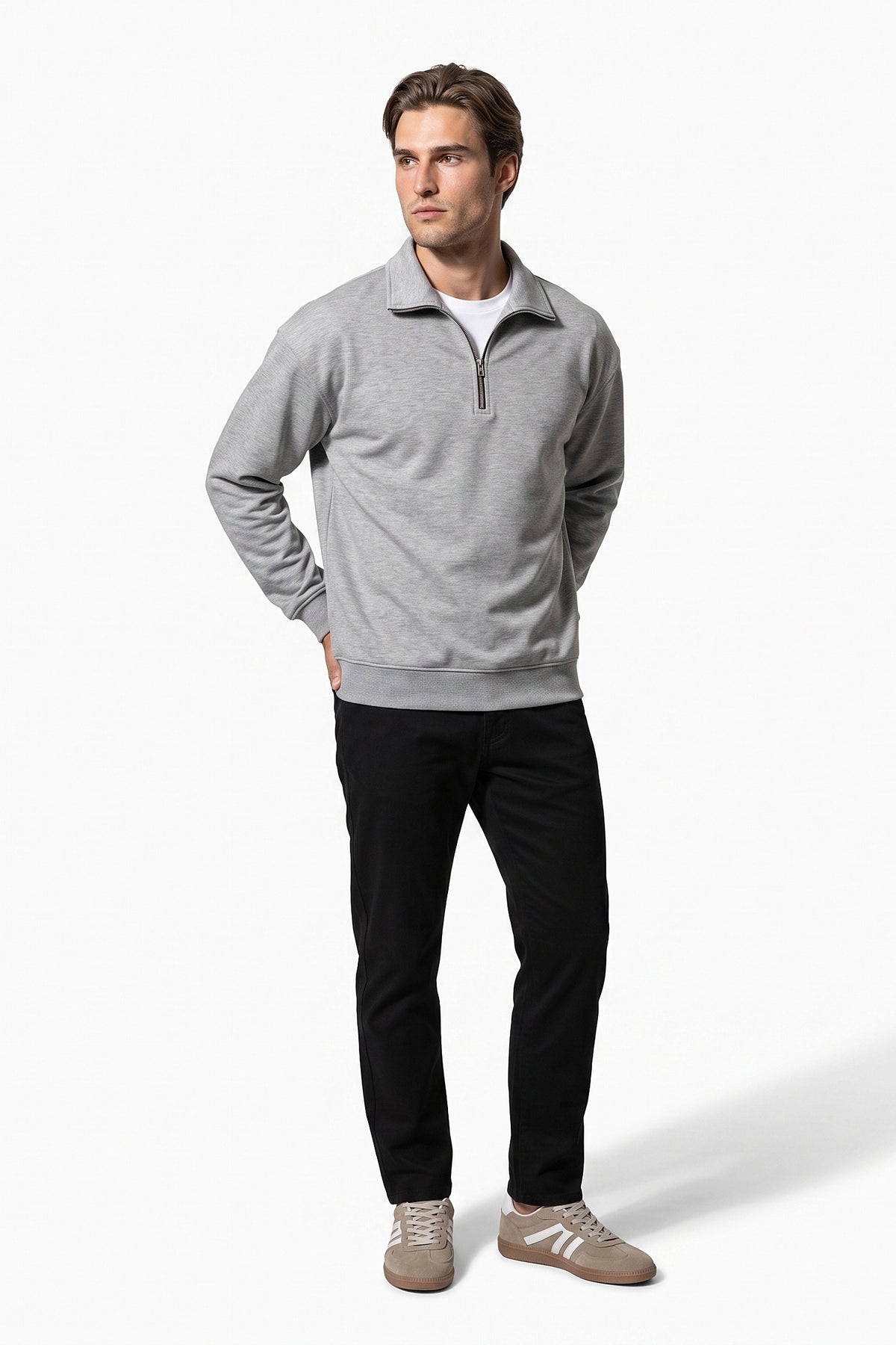 Men's Winter Warm Quarter Zip Jumper