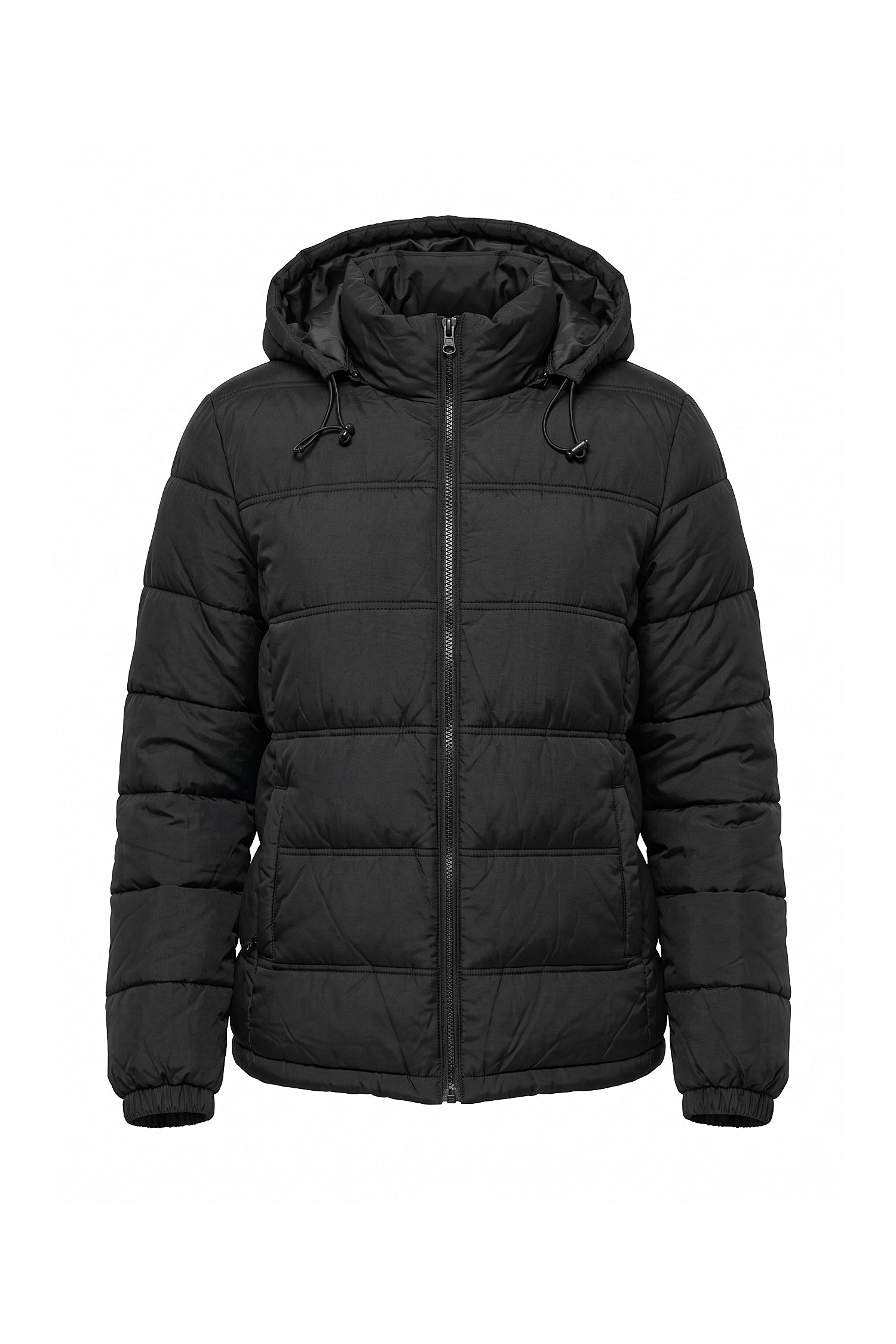 Women’s Winter Warm Hooded Black Puffer Jacket