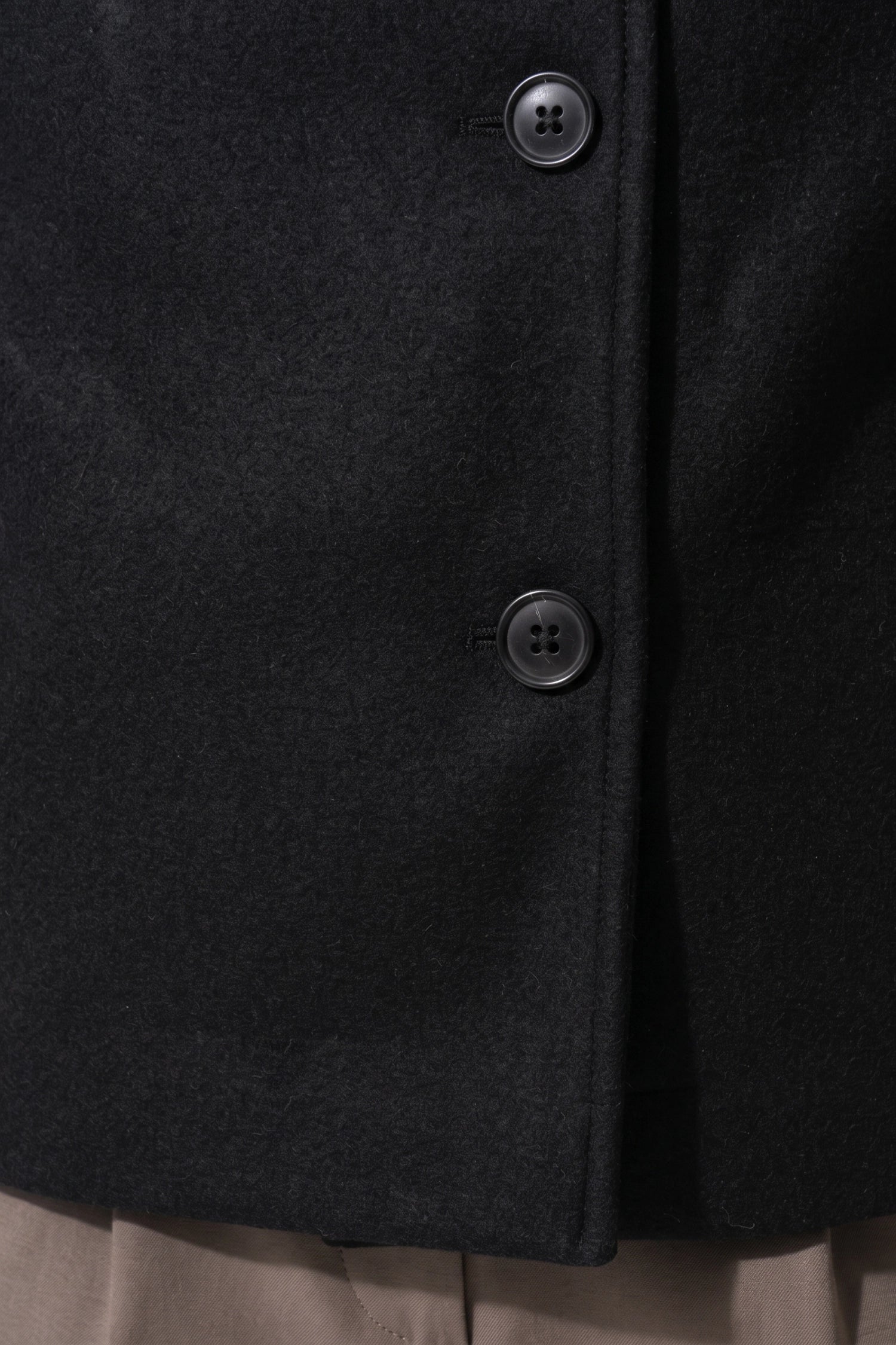 Women’s Winter Warm Short Wool Coat with Button Up High Collar