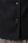 Women’s Winter Warm Short Wool Coat with Button Up High Collar