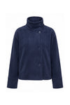 Women’s Winter Warm Short Wool Coat with Button Up High Collar