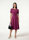 Caurelle | Elegant Summer Midi Dress with Waist Belt