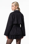 Women's Winter Lightweight Belted Cropped Trench Coat