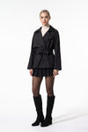 Women's Winter Lightweight Belted Cropped Trench Coat
