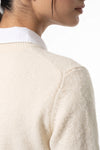 Women's Winter Warm Crew Neck Jumper with Layered Collar