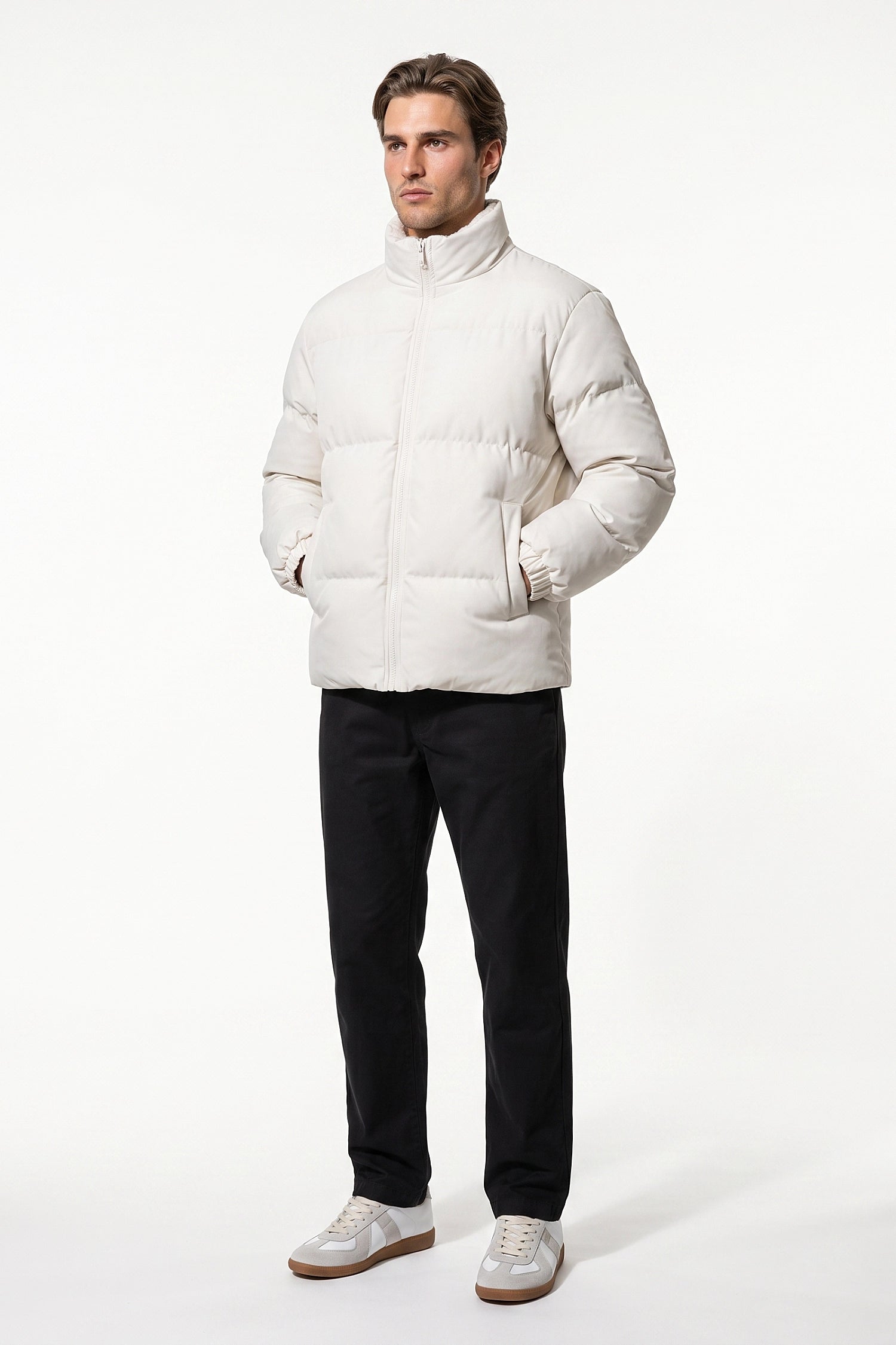 Men's Warm Fleece Lined Puffer Jacket