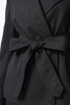 Women's Winter Short Cropped Trench Coat with Belted Waist