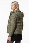 Women's Fleece Lined Warm Hooded Puffer Jacket