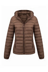 Women's Fleece Lined Warm Hooded Puffer Jacket