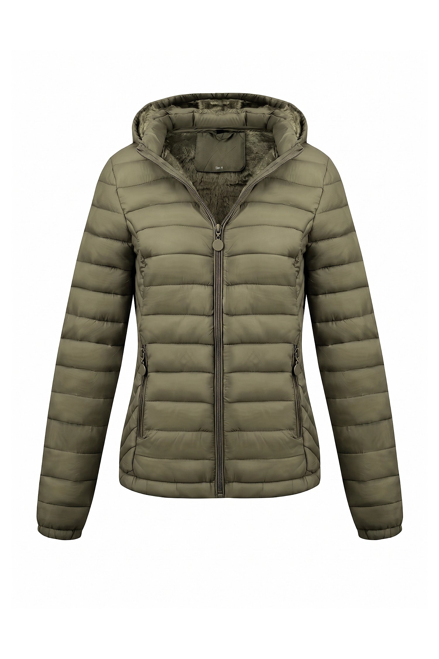 Women's Fleece Lined Warm Hooded Puffer Jacket