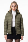 Women's Fleece Lined Warm Hooded Puffer Jacket