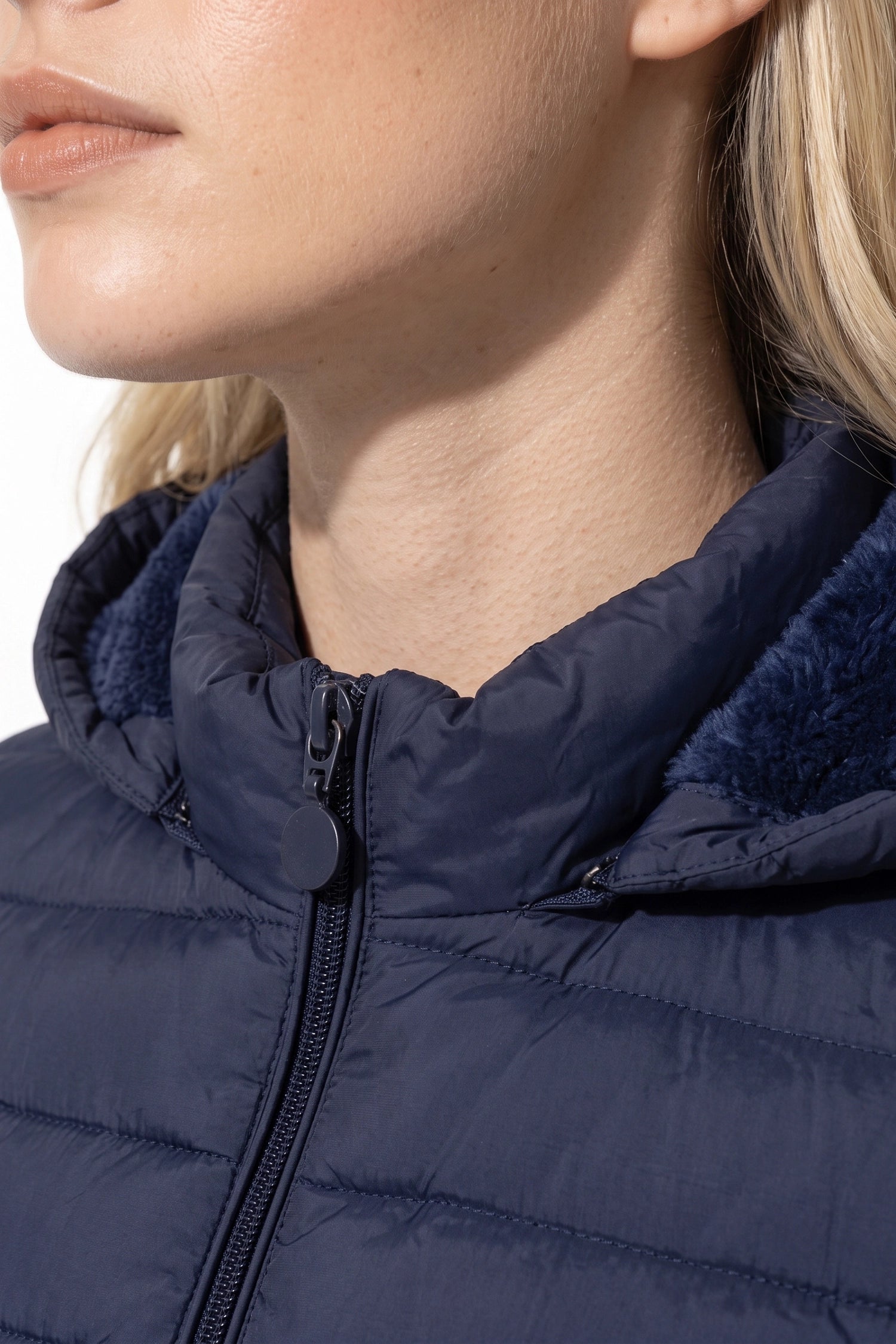 Women's Fleece Lined Warm Hooded Puffer Jacket