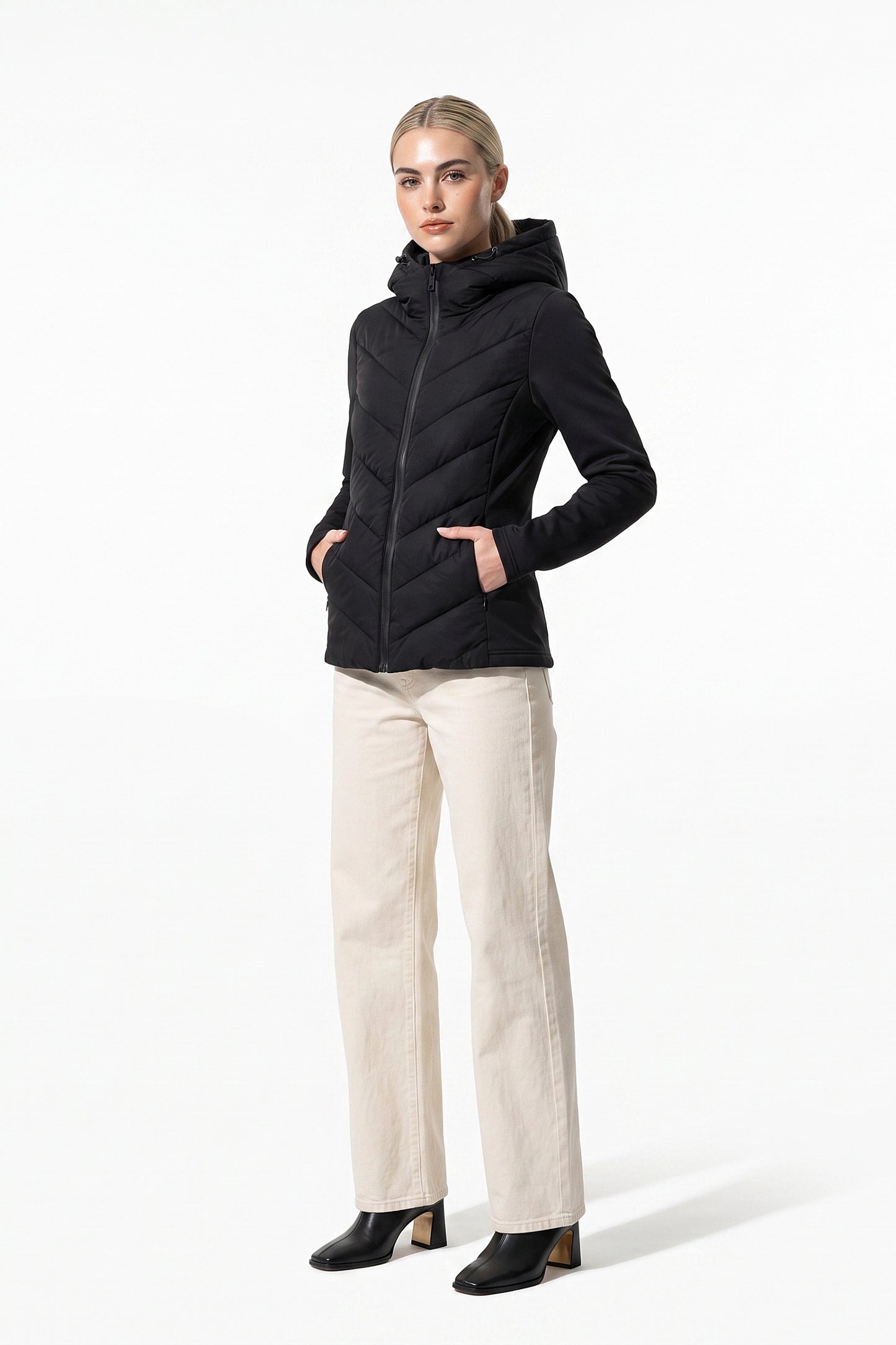 Women's Winter Lightweight Hooded Puffer Jacket