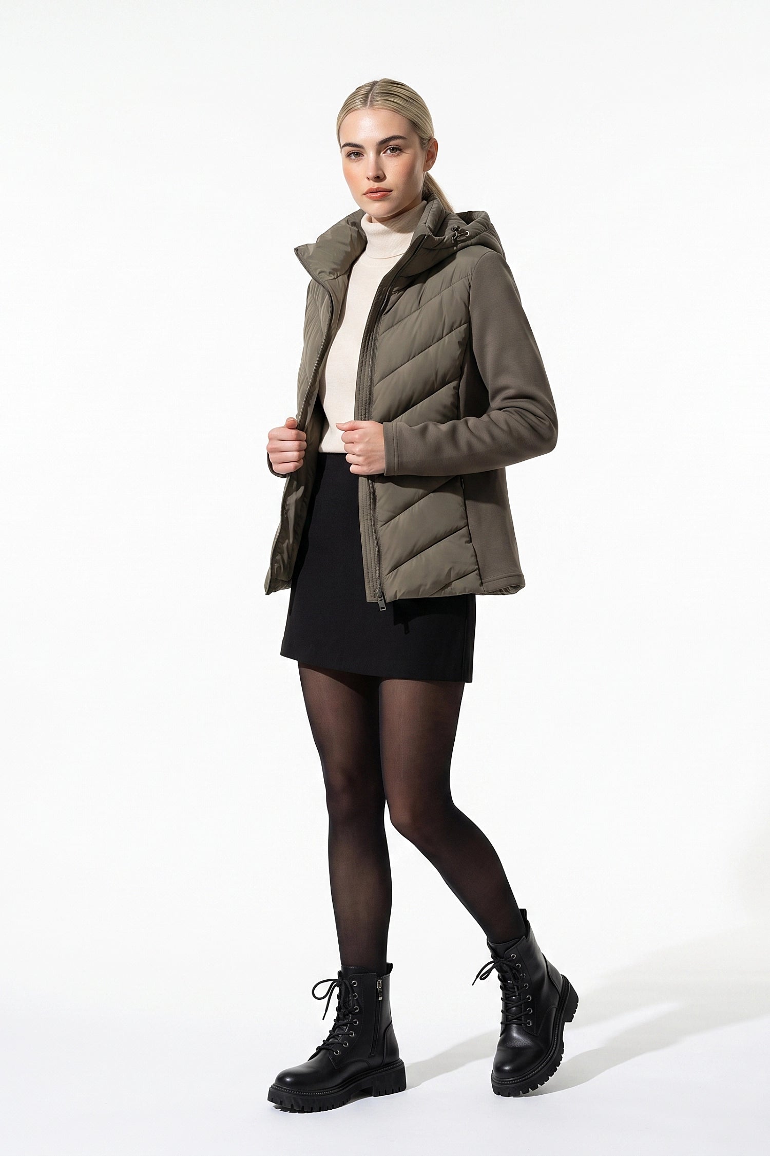 Women's Winter Lightweight Hooded Puffer Jacket