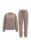 Women's Winter Relaxed Tracksuit Set with Crewneck Sweatshirt and Trousers