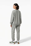 Women's Winter Relaxed Tracksuit Set with Crewneck Sweatshirt and Trousers