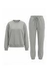Women's Winter Relaxed Tracksuit Set with Crewneck Sweatshirt and Trousers