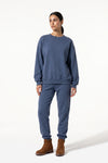 Women's Winter Relaxed Tracksuit Set with Crewneck Sweatshirt and Trousers
