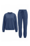 Women's Winter Relaxed Tracksuit Set with Crewneck Sweatshirt and Trousers