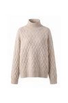 Women’s Winter Cosy Oversized Textured Knit Jumper Stand Up Collar