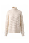 Women’s Winter Cosy Oversized Textured Knit Jumper Stand Up Collar