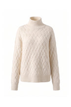Women’s Winter Cosy Oversized Textured Knit Jumper Stand Up Collar
