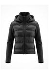 Women's Winter Active Hybrid Hooded Black Puffer Jacket