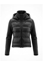 Women's Winter Active Hybrid Hooded Black Puffer Jacket
