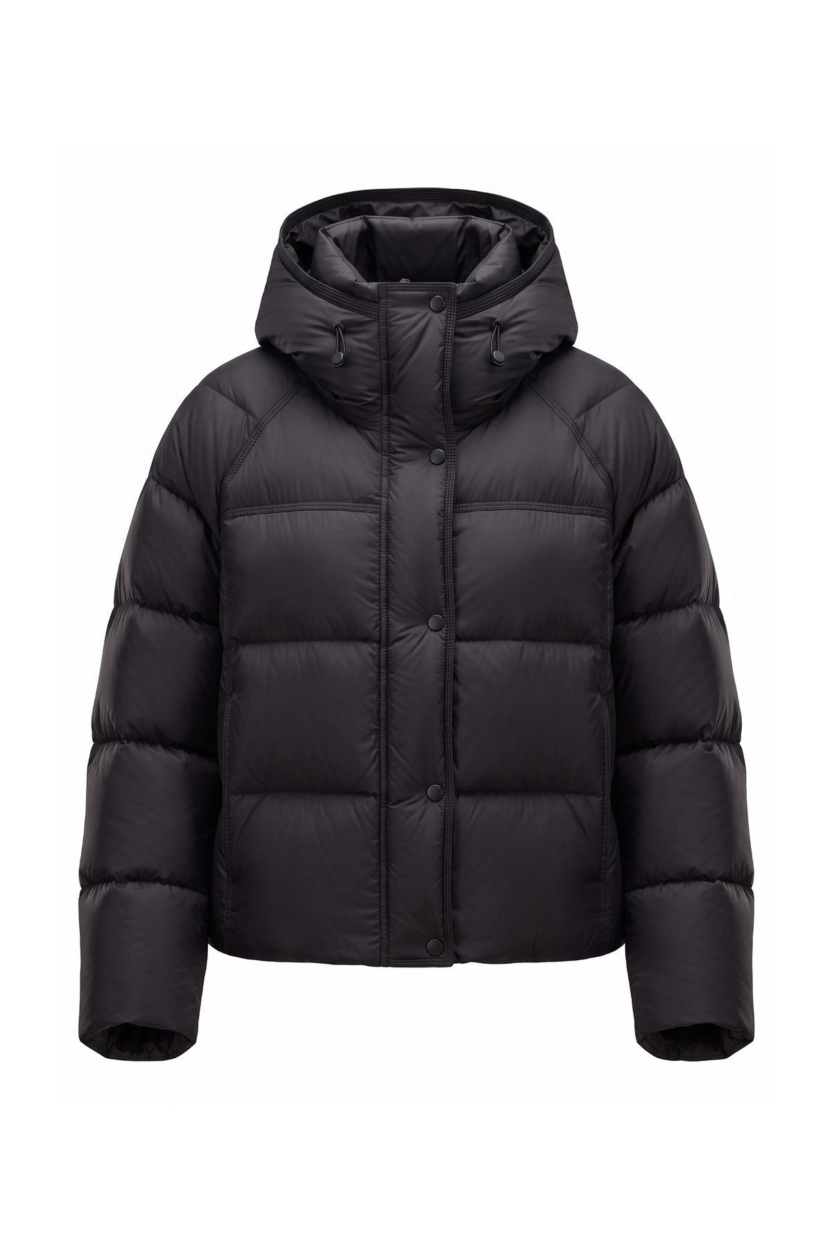 Women’s Winter Warm Hooded Puffer Jacket with Relaxed Cropped Fit