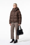 Women’s Winter Warm Hooded Puffer Jacket with Relaxed Cropped Fit
