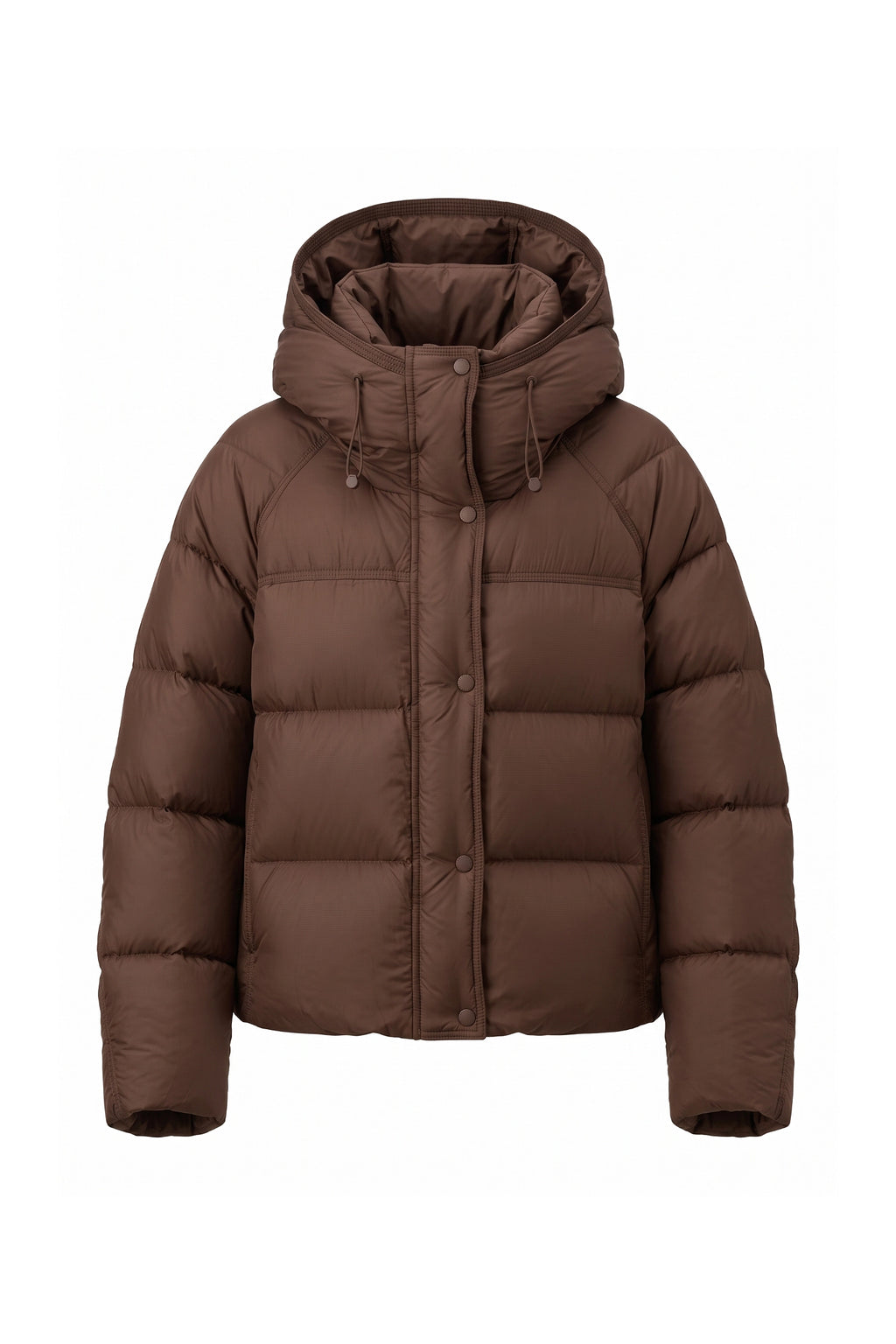 Women’s Winter Warm Hooded Puffer Jacket with Relaxed Cropped Fit