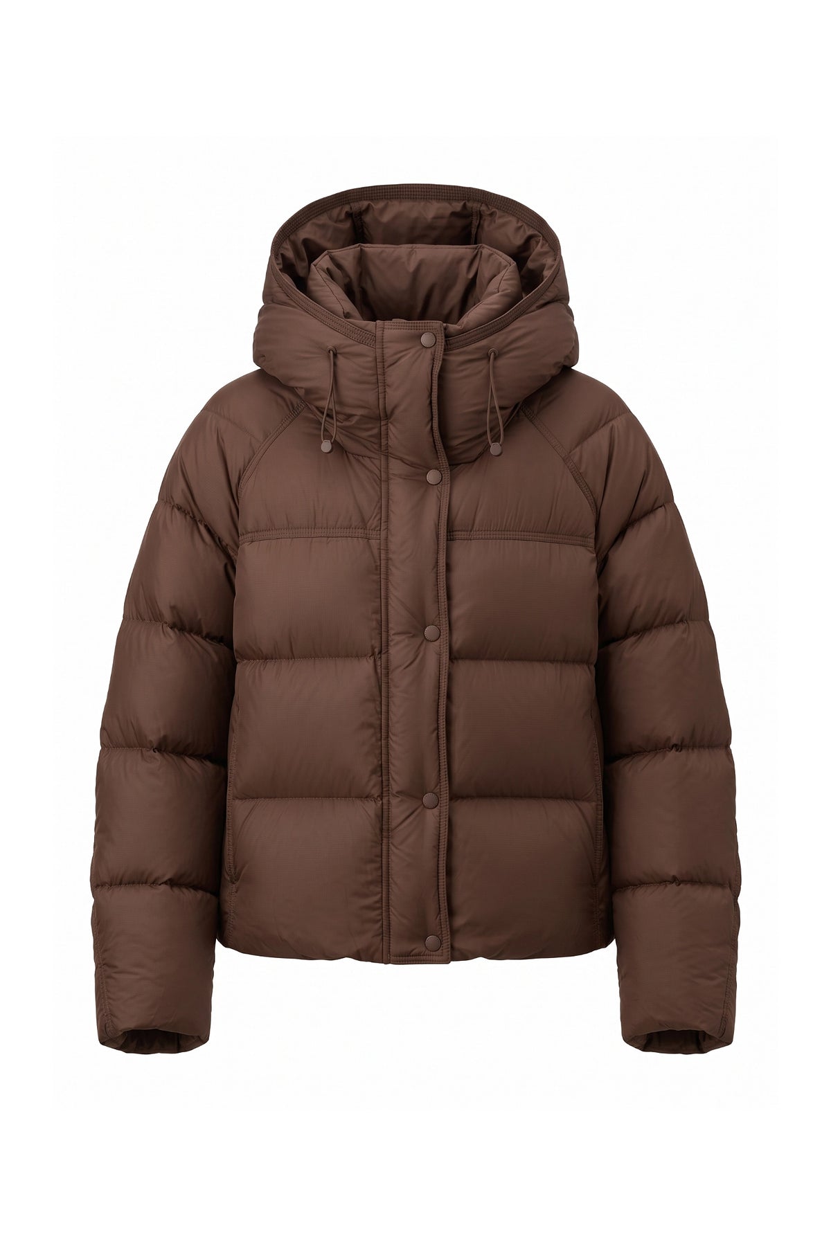 Women’s Winter Warm Hooded Puffer Jacket with Relaxed Cropped Fit