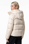 Women’s Winter Warm Hooded Puffer Jacket with Relaxed Cropped Fit