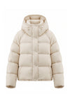 Women’s Winter Warm Hooded Puffer Jacket with Relaxed Cropped Fit