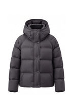 Women’s Winter Warm Hooded Puffer Jacket with Relaxed Cropped Fit