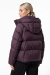 Women’s Winter Warm Hooded Puffer Jacket with Relaxed Cropped Fit