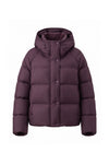Women’s Winter Warm Hooded Puffer Jacket with Relaxed Cropped Fit