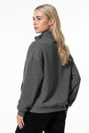 Women’s Winter Comfortable Quarter Zip Jumper with Oversized Fit