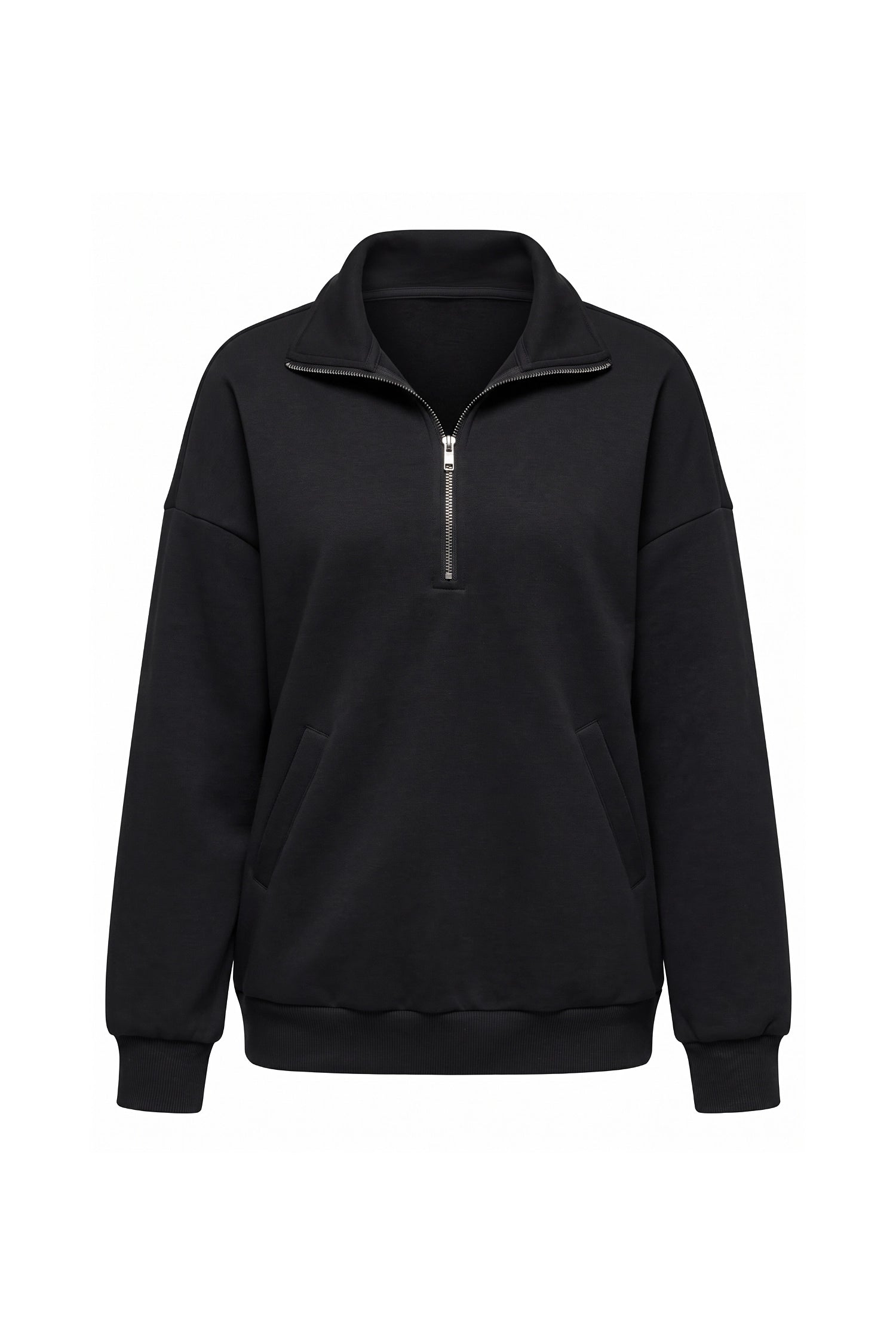 Women’s Winter Comfortable Quarter Zip Jumper with Oversized Fit