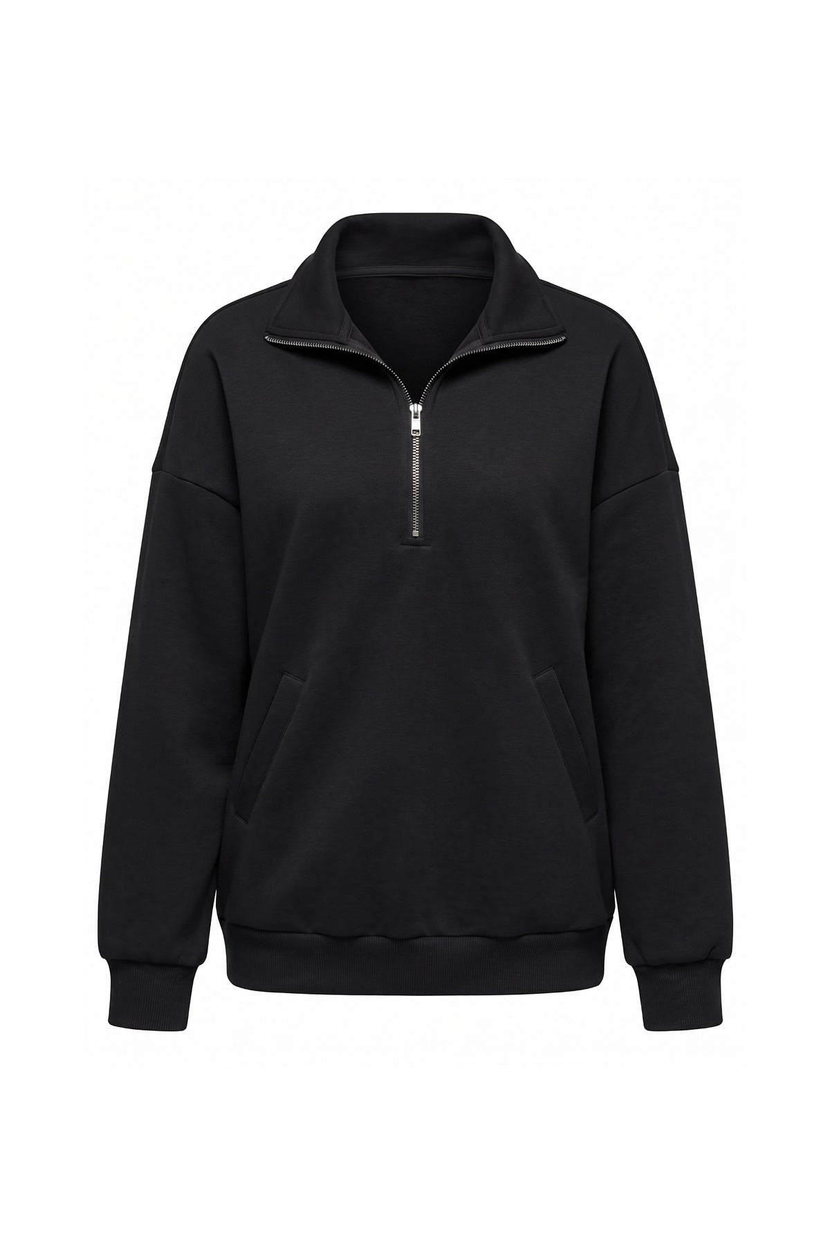 Women’s Winter Comfortable Quarter Zip Jumper with Oversized Fit
