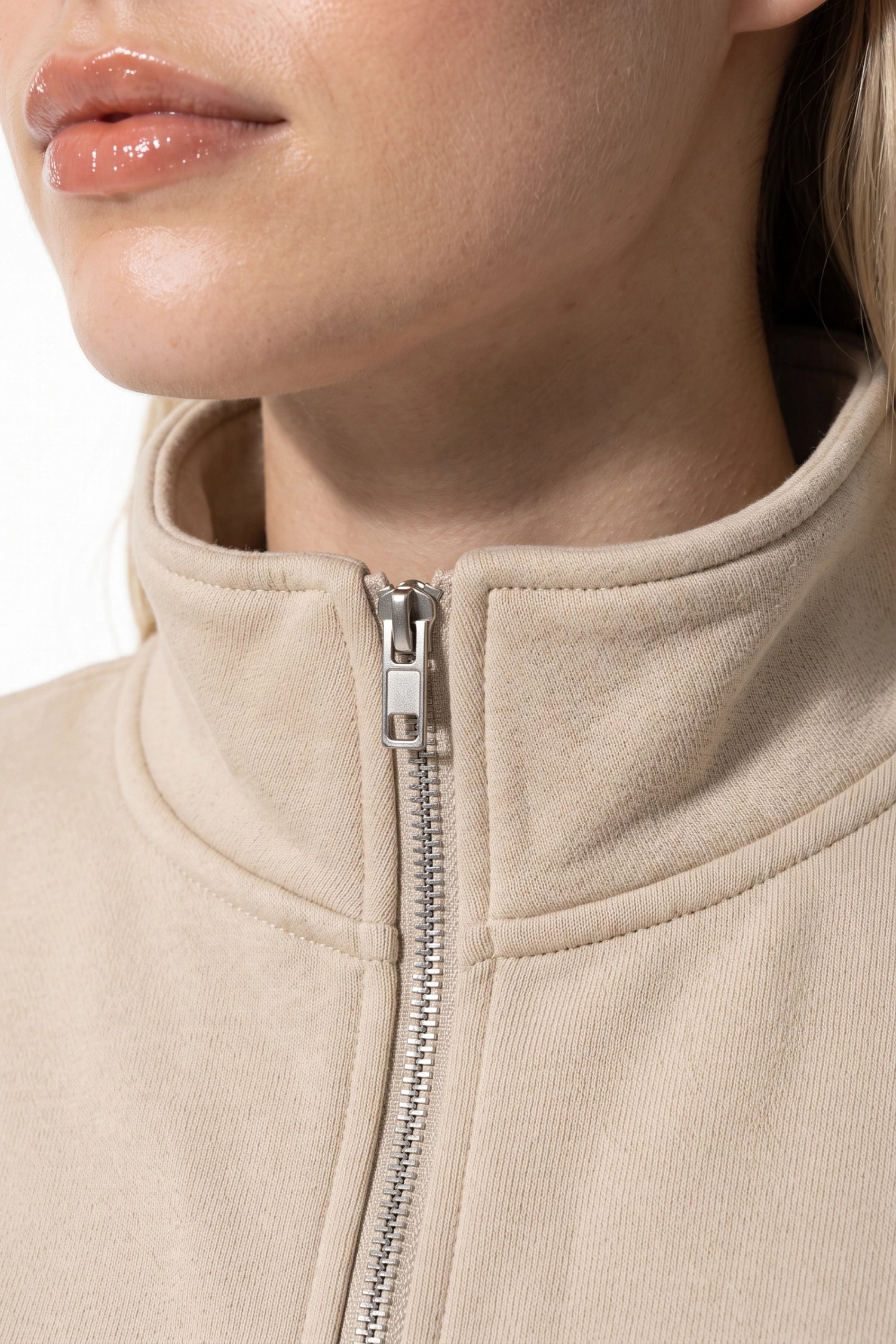 Women’s Winter Comfortable Quarter Zip Jumper with Oversized Fit