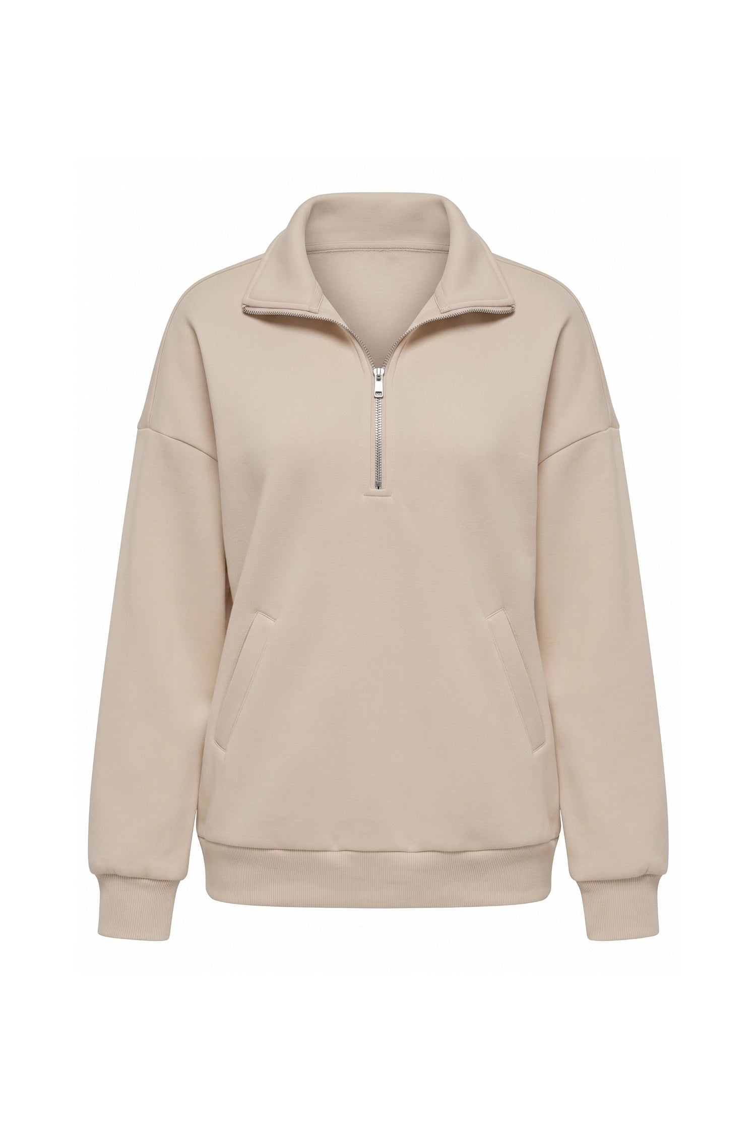 Women’s Winter Comfortable Quarter Zip Jumper with Oversized Fit