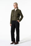 Women's Winter Versatile Cropped Jacket with Zip Up