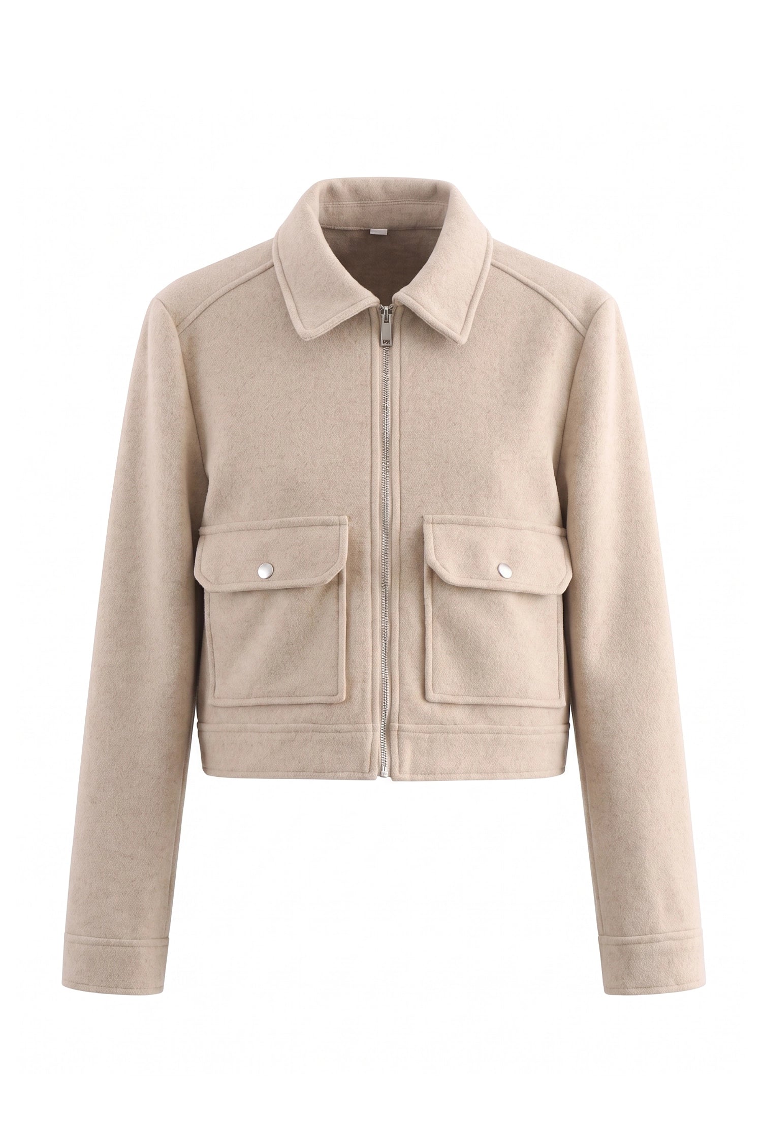 Women's Winter Versatile Cropped Jacket with Zip Up