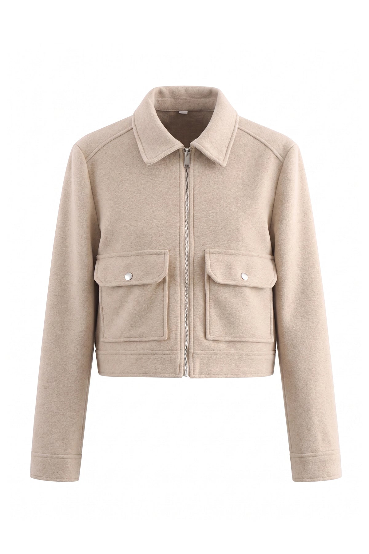 Women's Winter Versatile Cropped Jacket with Zip Up