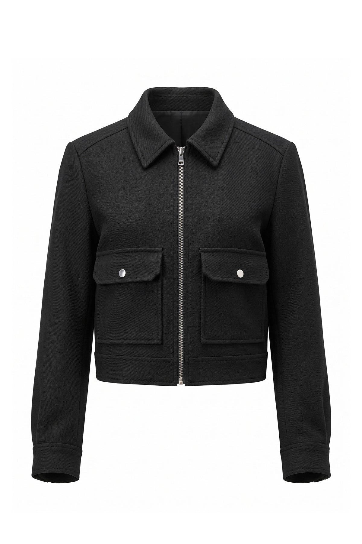 Women's Winter Versatile Cropped Jacket with Zip Up