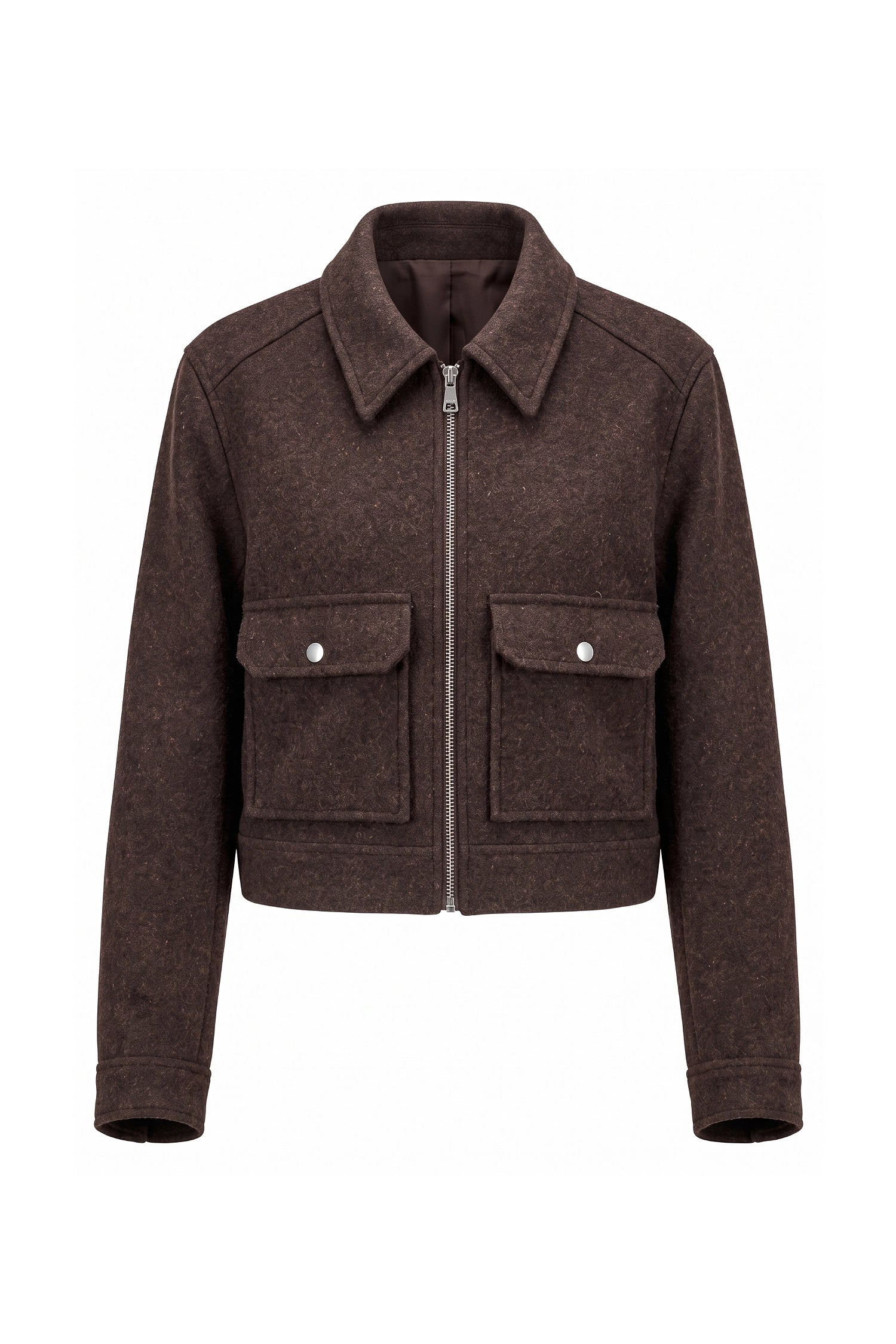 Women's Winter Versatile Cropped Jacket with Zip Up