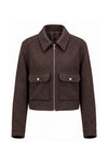 Women's Winter Versatile Cropped Jacket with Zip Up