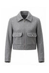 Women's Winter Versatile Cropped Jacket with Zip Up