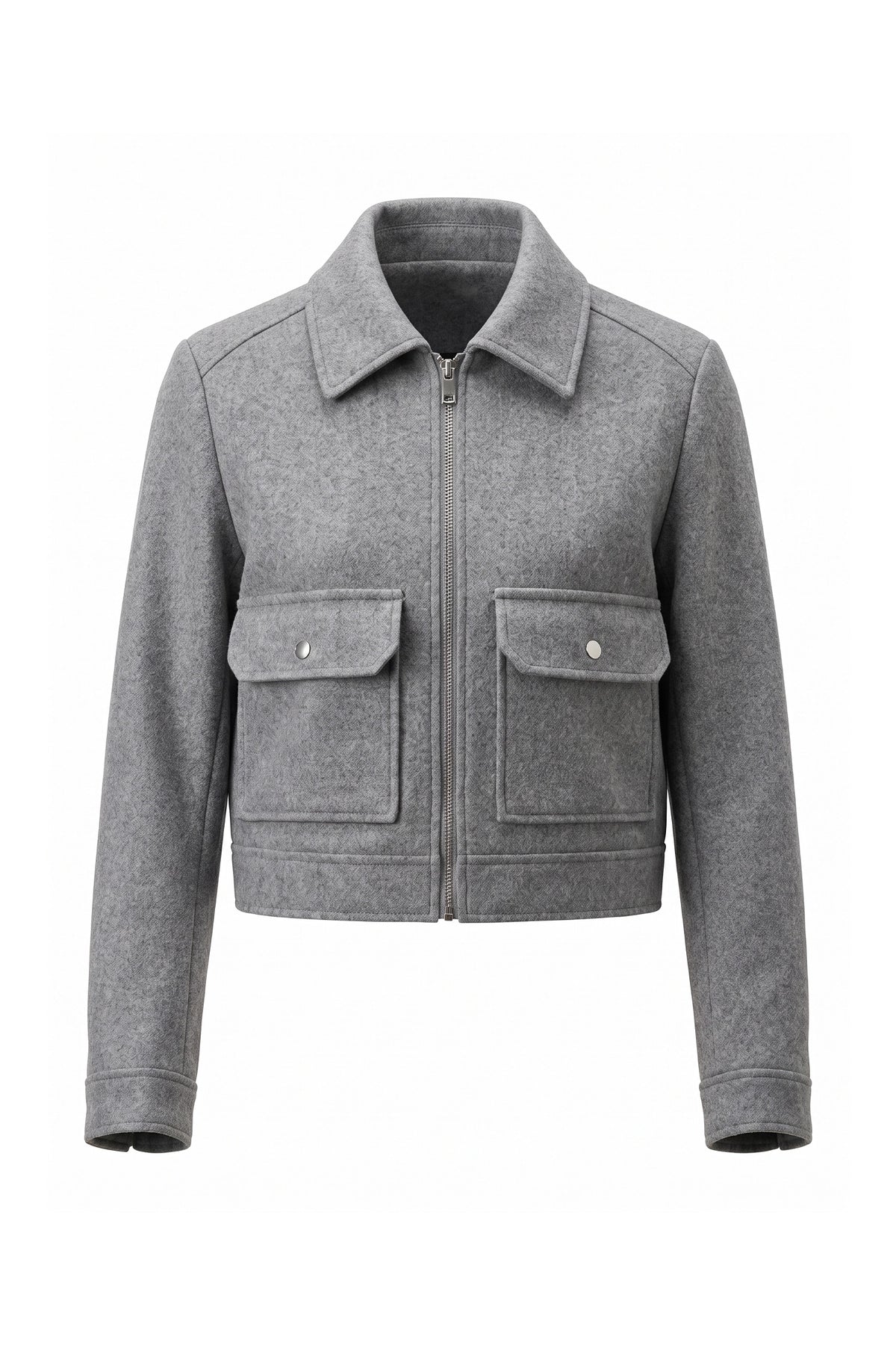 Women's Winter Versatile Cropped Jacket with Zip Up